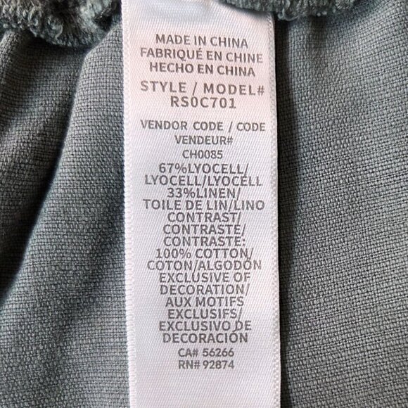 Splendid Gray Camo Jogger Large in Super Soft Linen Blend Fabric with Pockets - Picture 6 of 7